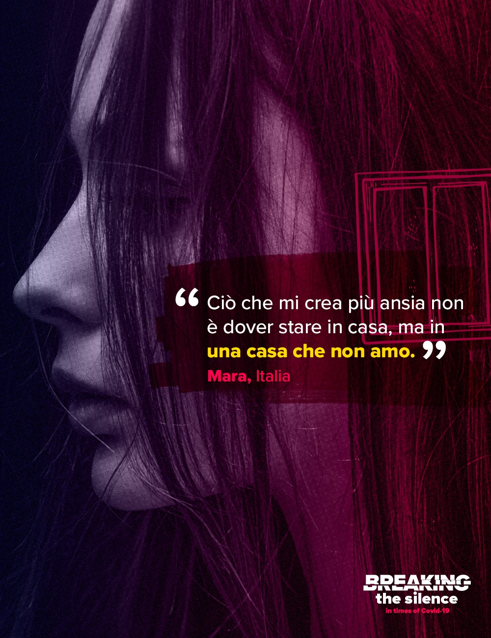 "L’angoscia più grande non è il dover stare in casa, ma lo stare in una casa che non amo". Mara, Italia